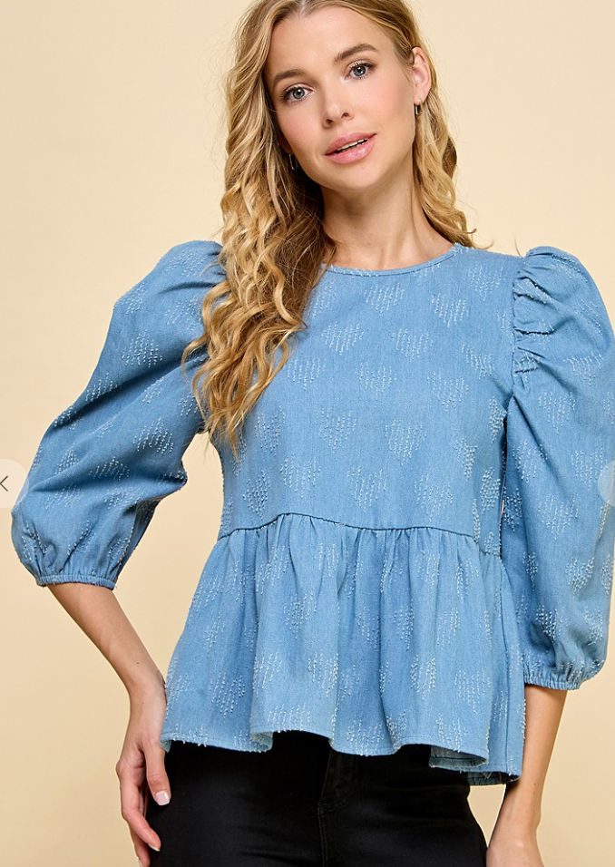 Dance In Denim Heart Top