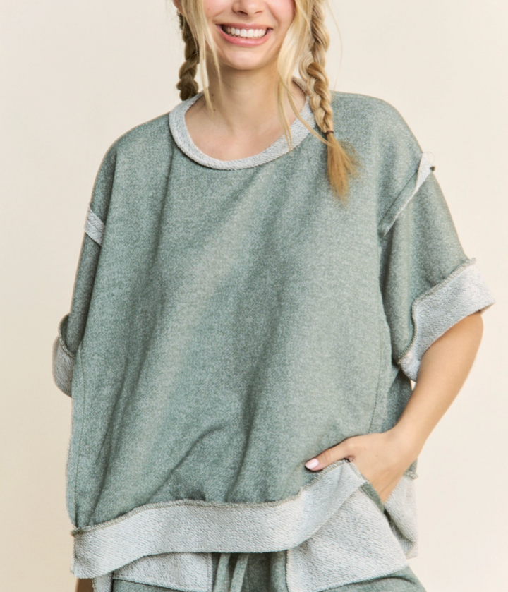 Come Sail Away Top - Olive