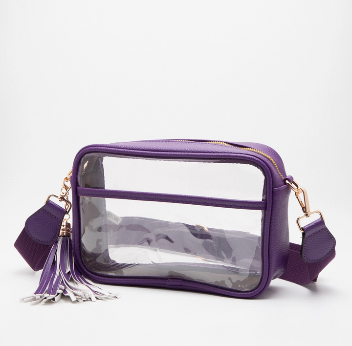 Out Here Clear Crossbody Bag - Purple