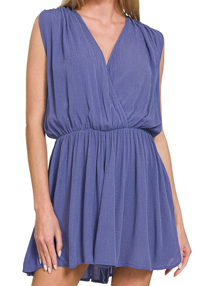 Celeste Crinkle Romper - Marlin