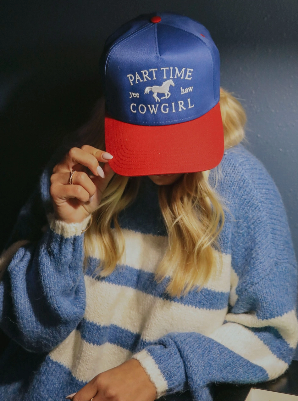 Part Time Cowgirl Two Tone Trucker