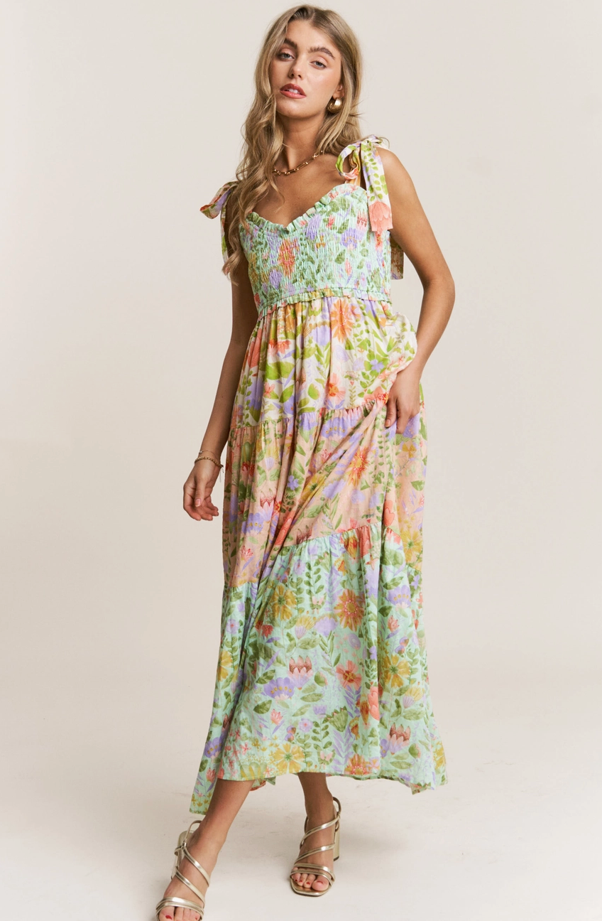 Garden Dream Smocked Tiered Dress