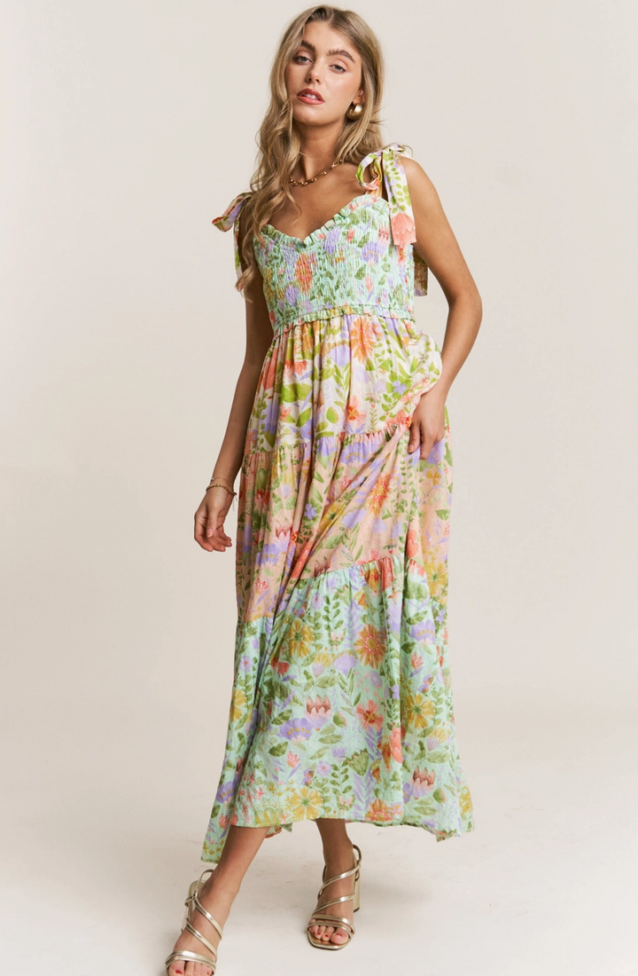 Garden Dream Smocked Tiered Dress
