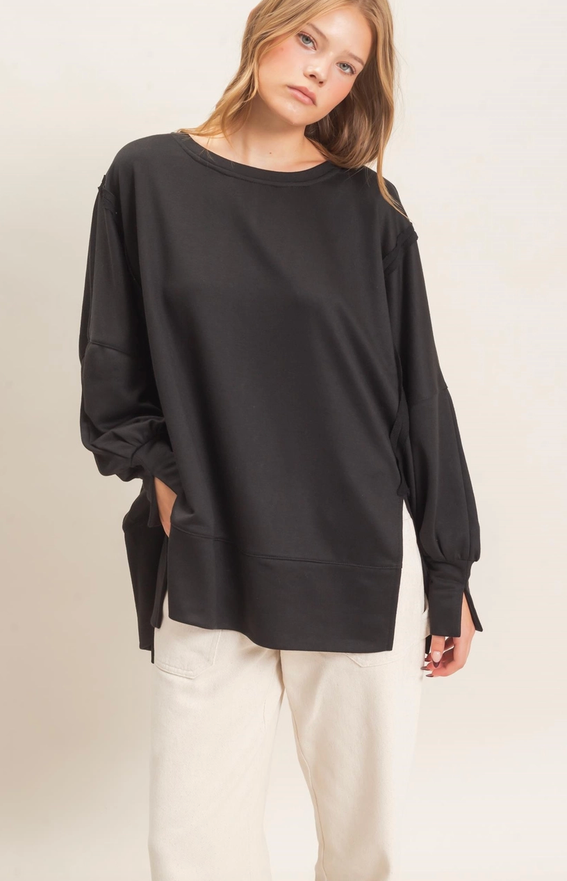 Extra Movement Oversized Sweatshirt - Black