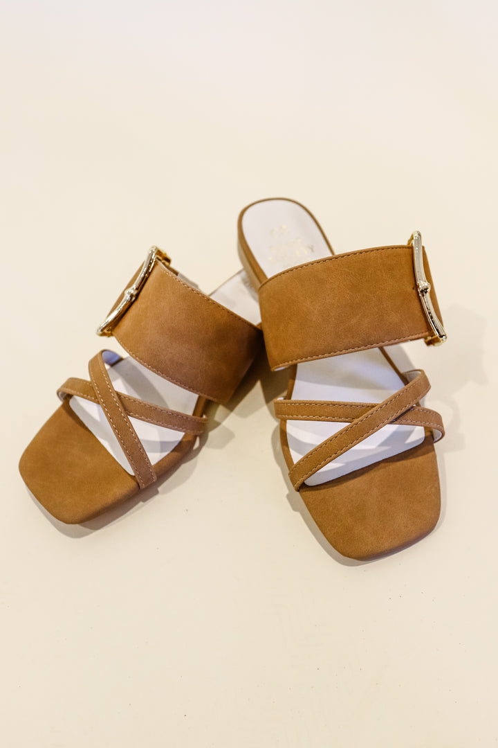 The Penny Buckle Sandal - Camel