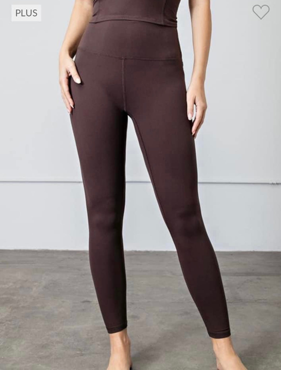 Plus Size Butter Soft Leggings - Brown